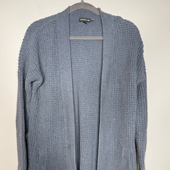 Toad&Co Open Front Knit Cardigan Blue Long Sleeve Womens Size L - Picture 2 of 5